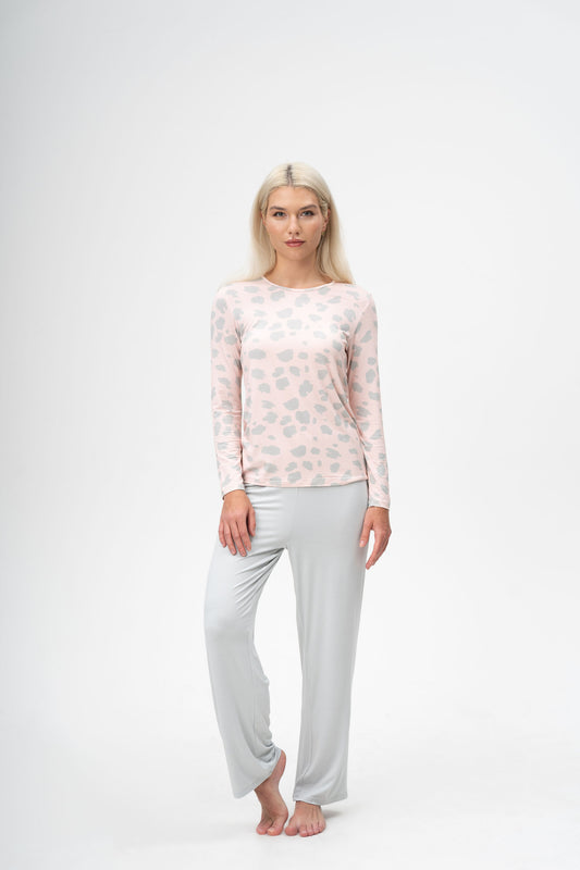 Ellusion 2 pieces long sleeves bamboo pajama set