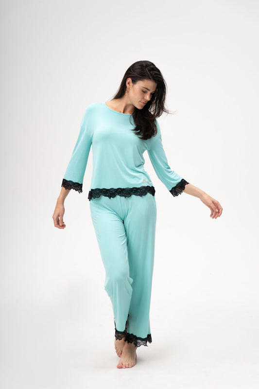 Marine Breathe 2-piece 3/4 sleeves bamboo Pajama set